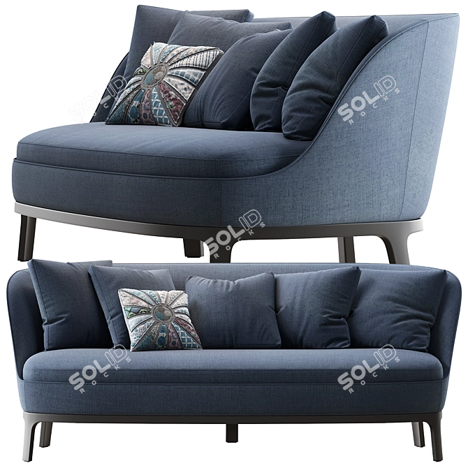 Elegant Dragonfly Sofa 3D model image 1