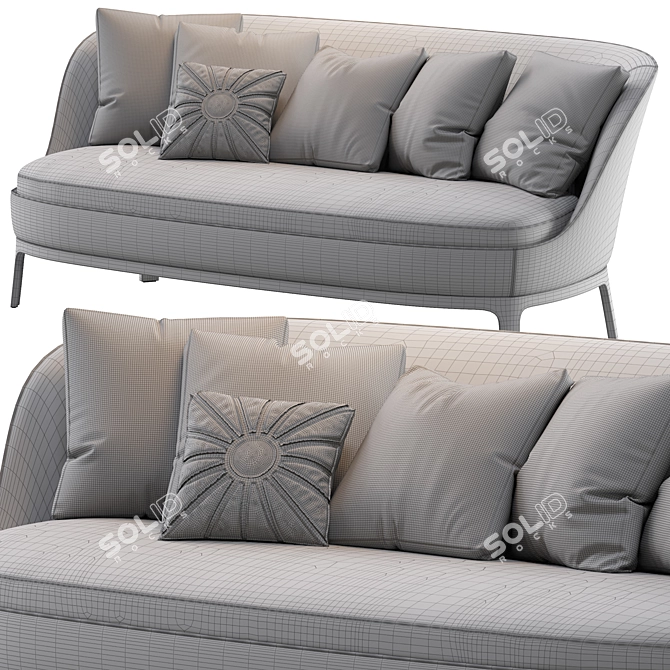 Elegant Dragonfly Sofa 3D model image 2