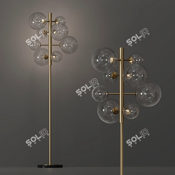 Elegant Eichholtz Tempo Floor Lamp 3D model image 2