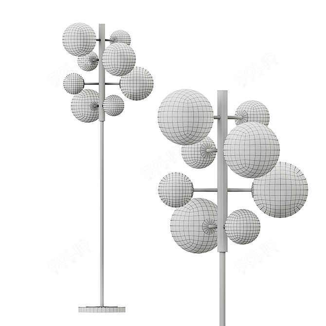 Elegant Eichholtz Tempo Floor Lamp 3D model image 3