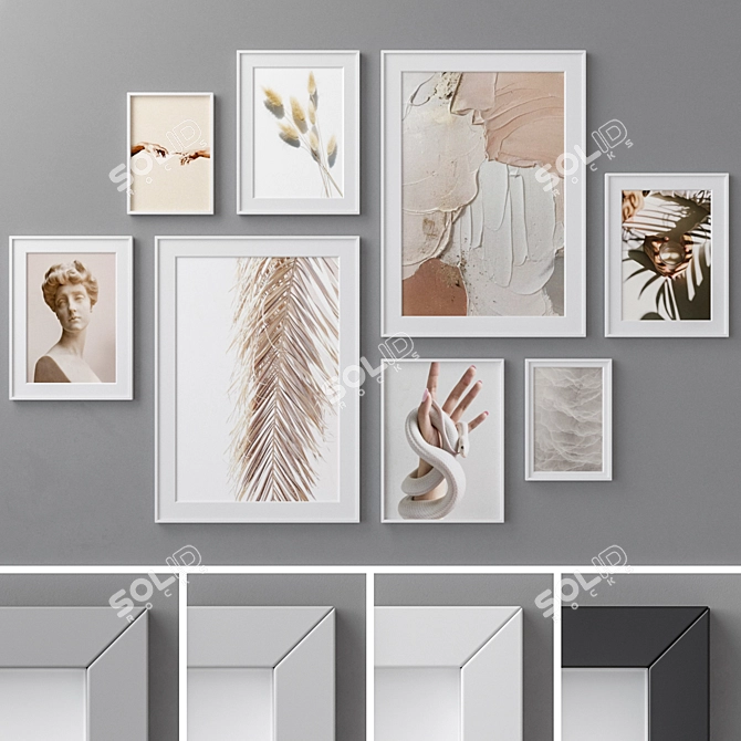 Elegant Memories Photo Frames 3D model image 1