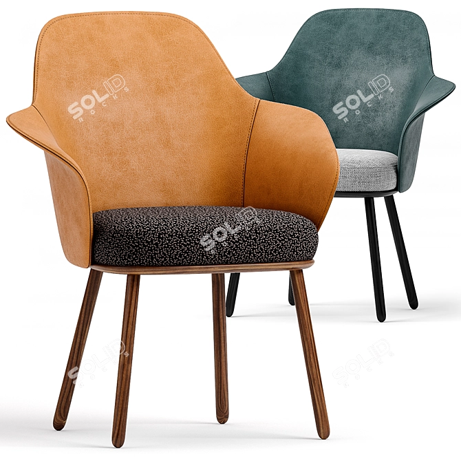 Elegant Linus Marco Dessi Chair 3D model image 1