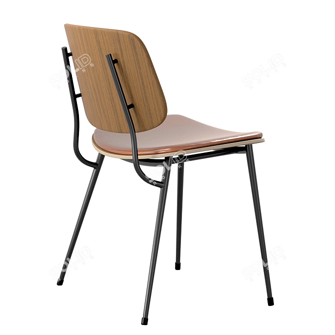 Soborg Steel Chair by Fredericia 3D model image 3