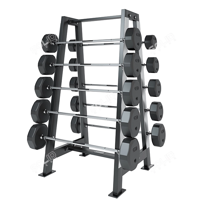 Hammer Strength Barbell Storage 3D model image 1