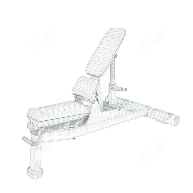 Versatile Life Fitness Bench 3D model image 4