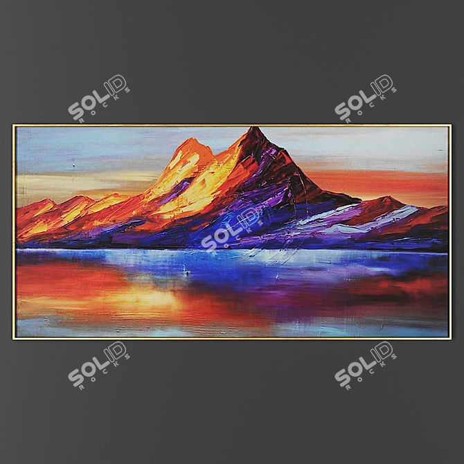 Elegant Framed Artwork 3D model image 1