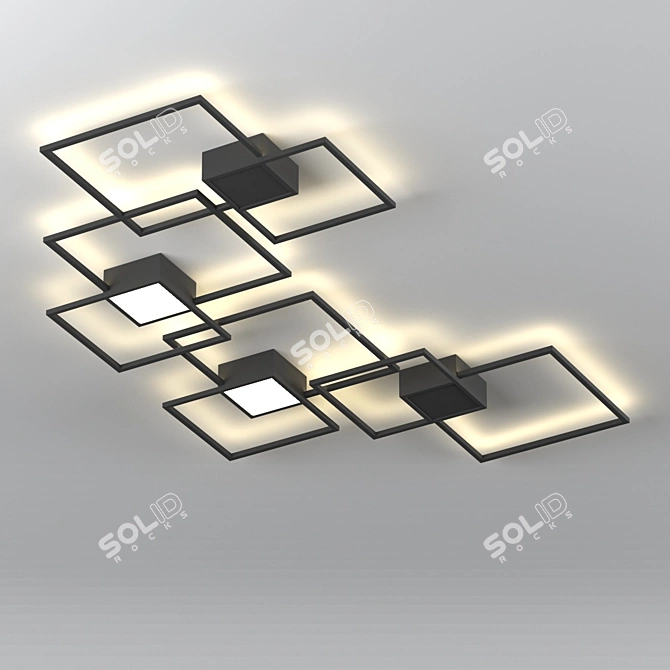Modern Cube Wall Lamp - VENN 2.0 3D model image 2