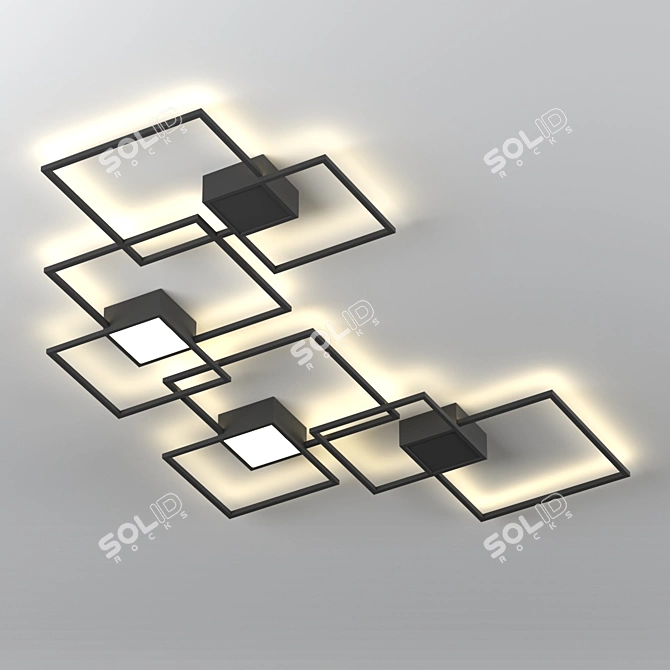 Modern Cube Wall Lamp - VENN 2.0 3D model image 9