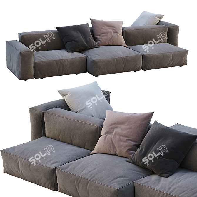 Flexteam Reef Sofa: Modern and Versatile Design 3D model image 1