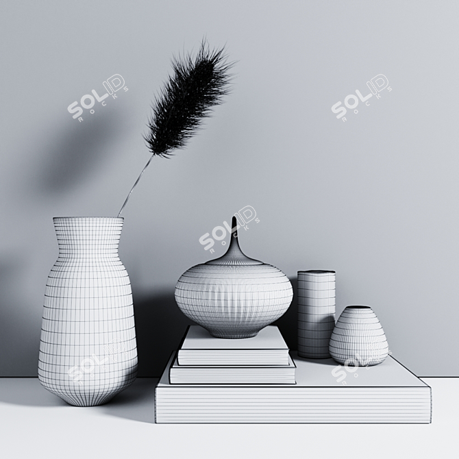 Sophisticated Decor Set 09 for 3D Visualization 3D model image 2