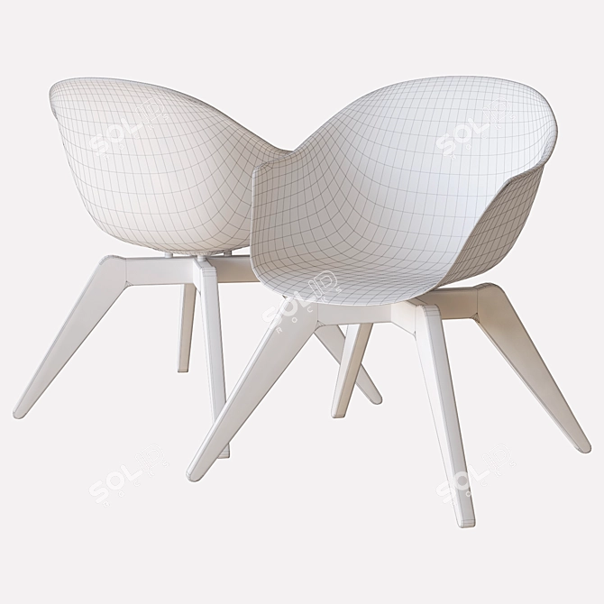 Elegant Adelaide Lounge Chair 3D model image 3