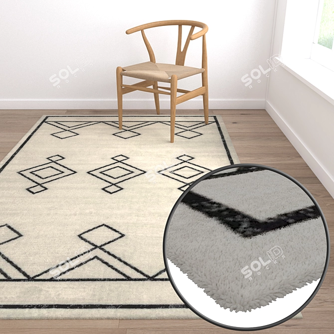 Luxury Carpet Set: High-Quality Textures for Stunning Décor 3D model image 5