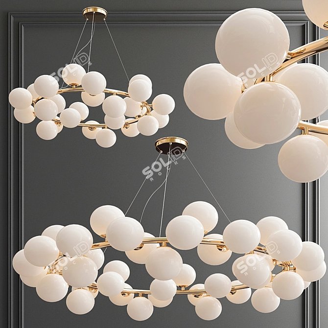 Elegant Mimosa Chandelier: Illuminate in Style 3D model image 2