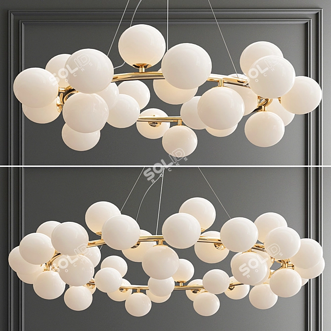 Elegant Mimosa Chandelier: Illuminate in Style 3D model image 4