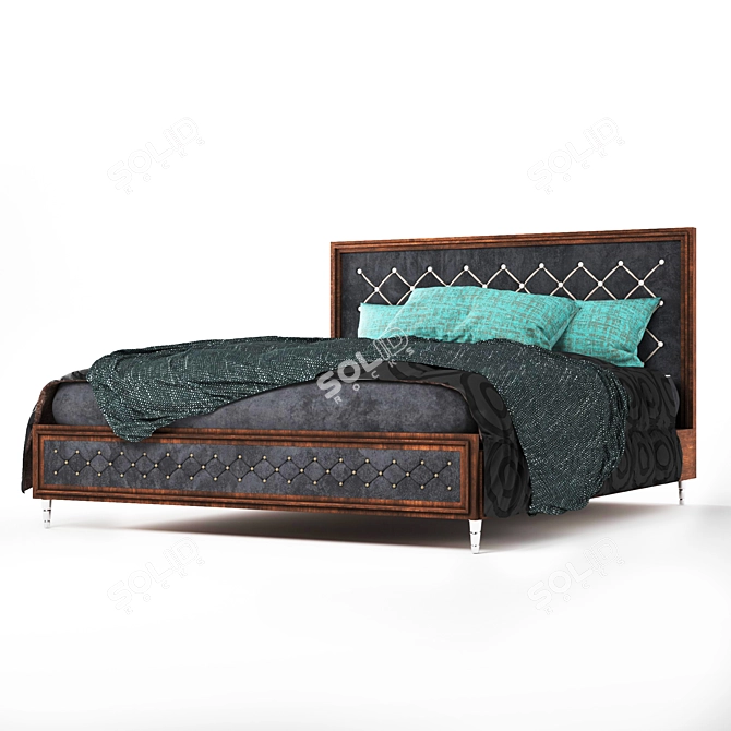 Elegant Adair Bed Design 3D model image 1