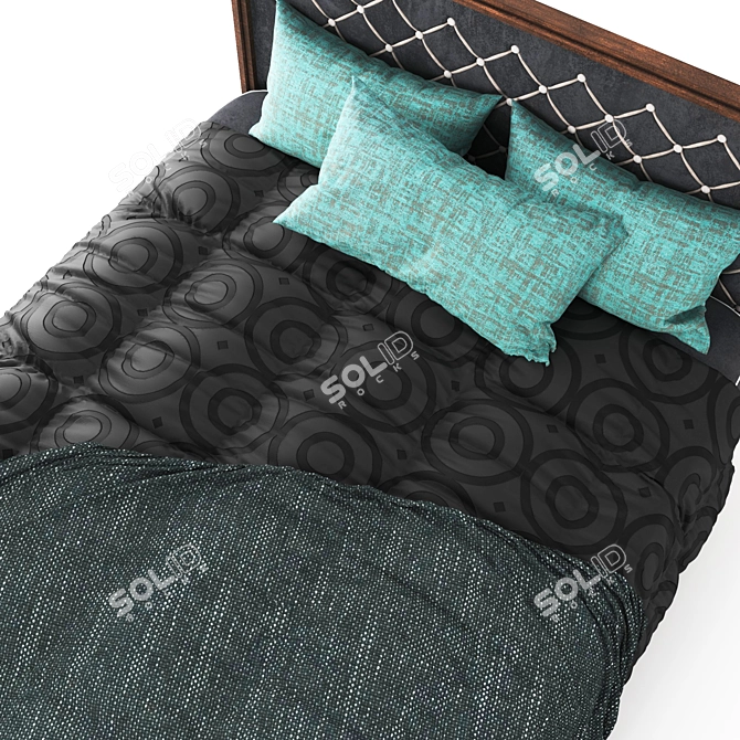 Elegant Adair Bed Design 3D model image 2