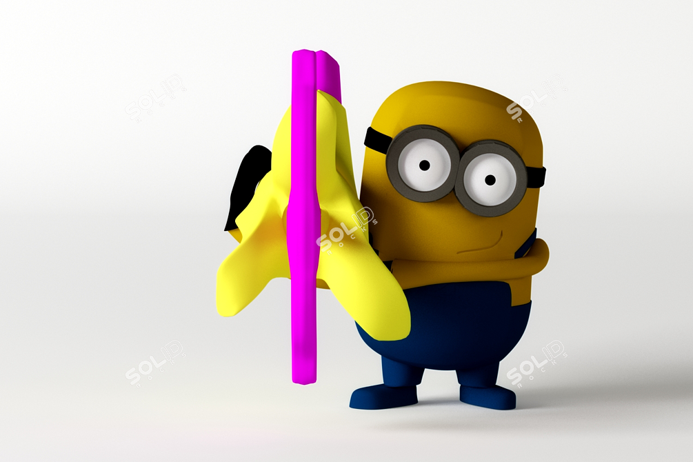 Banana Gun Minion 3D model image 1