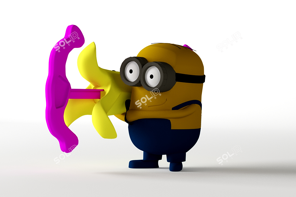 Banana Gun Minion 3D model image 2