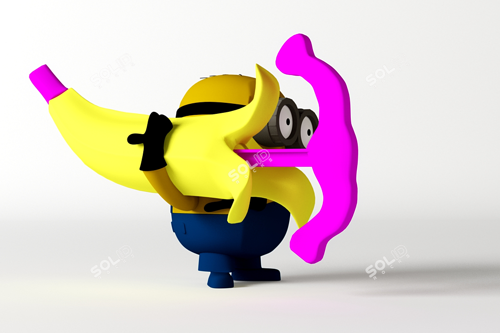 Banana Gun Minion 3D model image 3