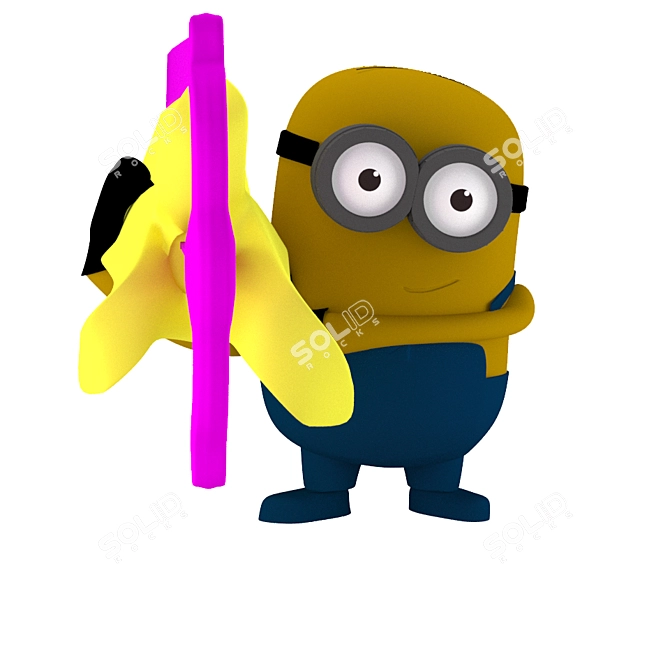Banana Gun Minion 3D model image 4