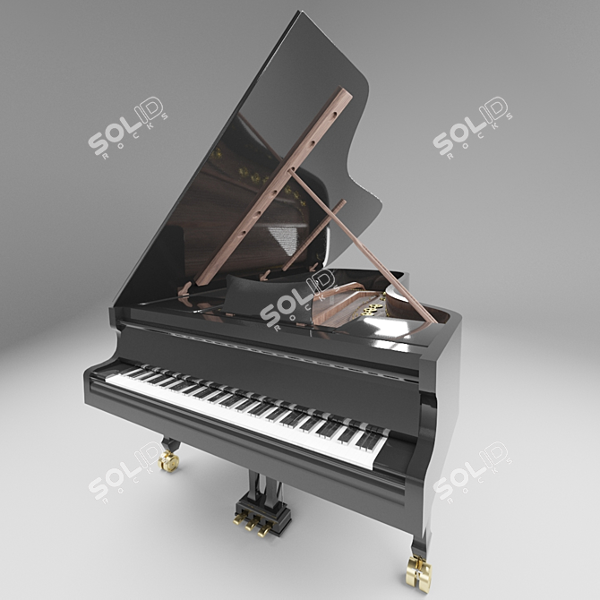 Elegant Arian Tabib Grand Piano 3D model image 1