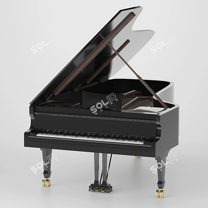 Elegant Arian Tabib Grand Piano 3D model image 2