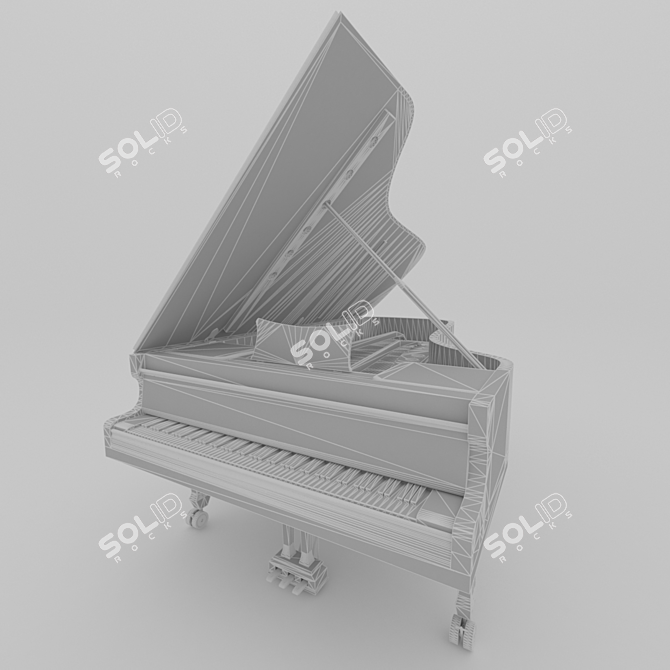 Elegant Arian Tabib Grand Piano 3D model image 3