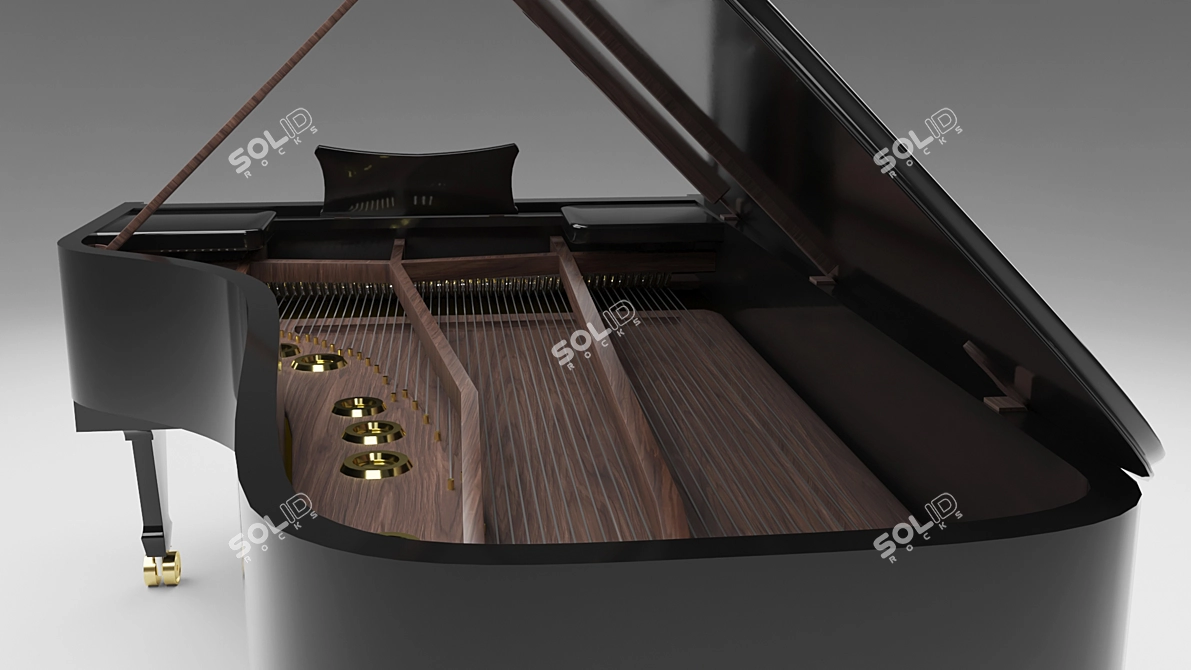 Elegant Arian Tabib Grand Piano 3D model image 4