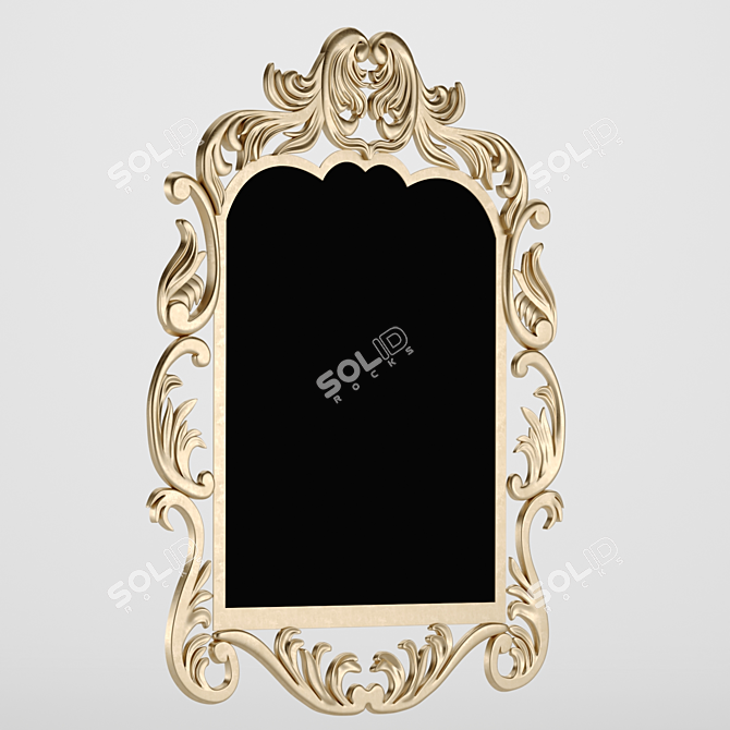 Elegant Reflection: Classic Mirror 90x77cm 3D model image 5