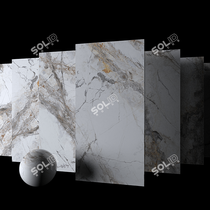  Invisible Marble Gray: Multi-Texture Set 3D model image 2