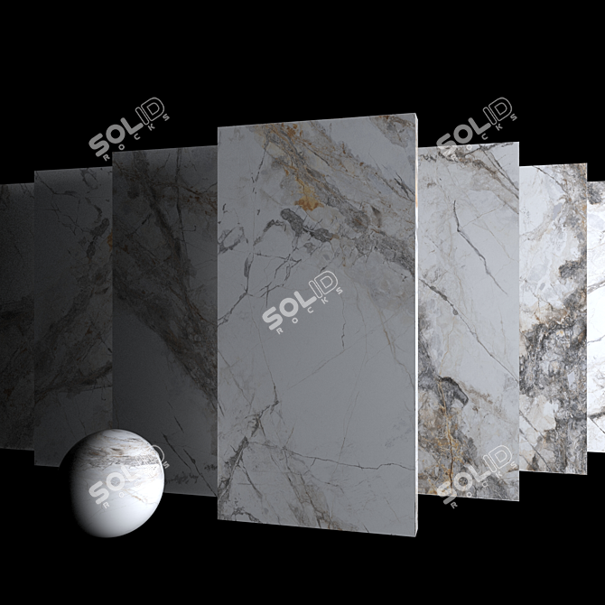  Invisible Marble Gray: Multi-Texture Set 3D model image 3