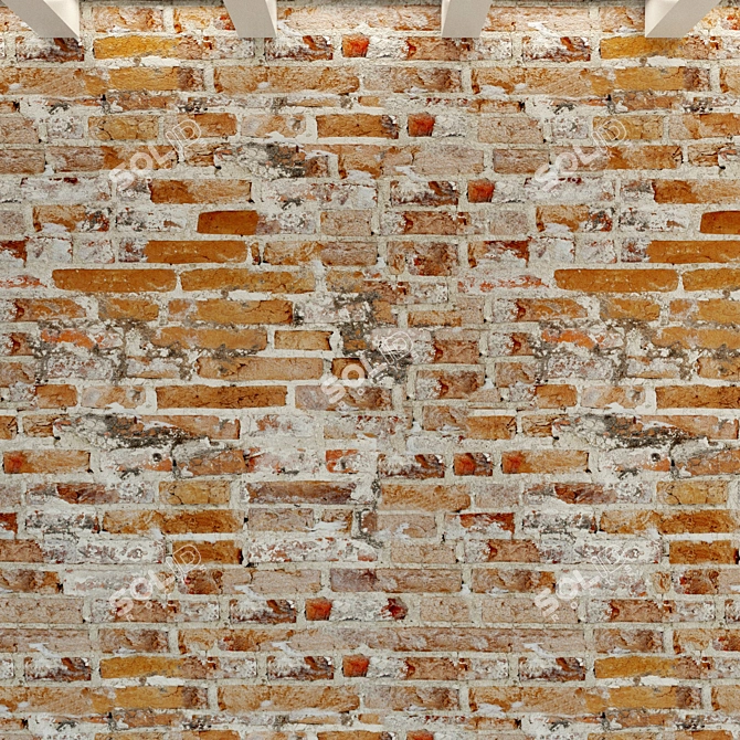 Vintage Brick Texture 3D model image 3