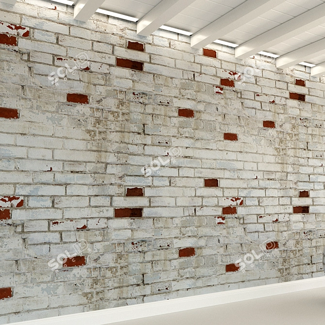 Vintage Brick Wall Texture | High Resolution Seamless | Bump & Reflection Maps 3D model image 2