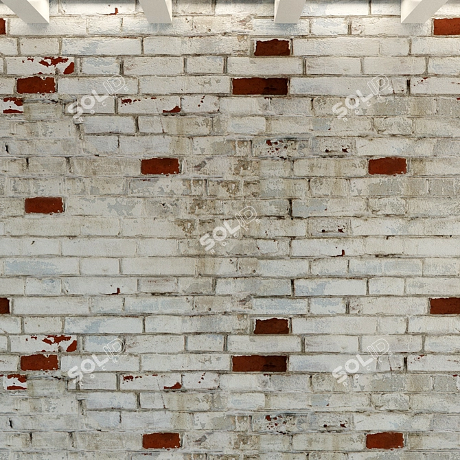 Vintage Brick Wall Texture | High Resolution Seamless | Bump & Reflection Maps 3D model image 3