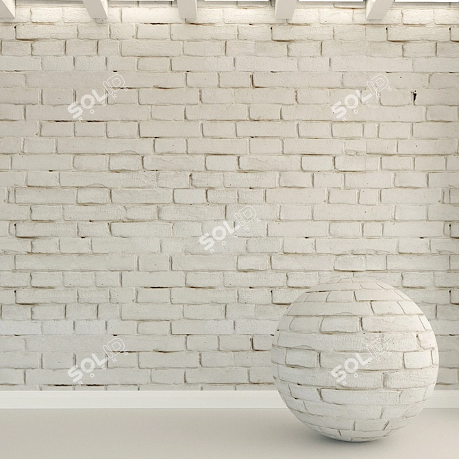 Title: Vintage Brick Wall Texture 3D model image 1