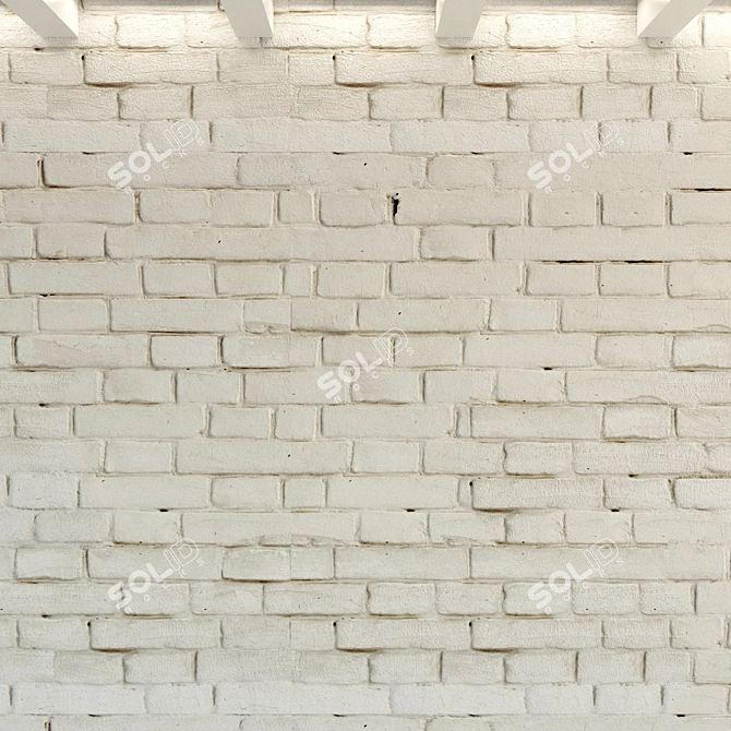 Title: Vintage Brick Wall Texture 3D model image 3