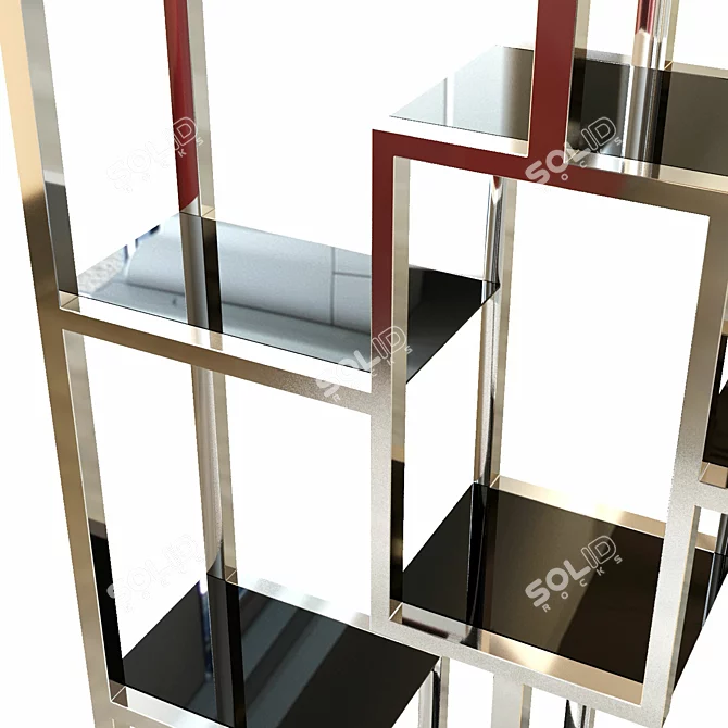 Eichholtz Cabinet Lagonda - Contemporary Brass and Glass Showcase 3D model image 4