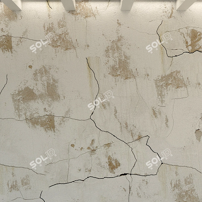 Aged Stucco Wall: High-resolution Texture 3D model image 2