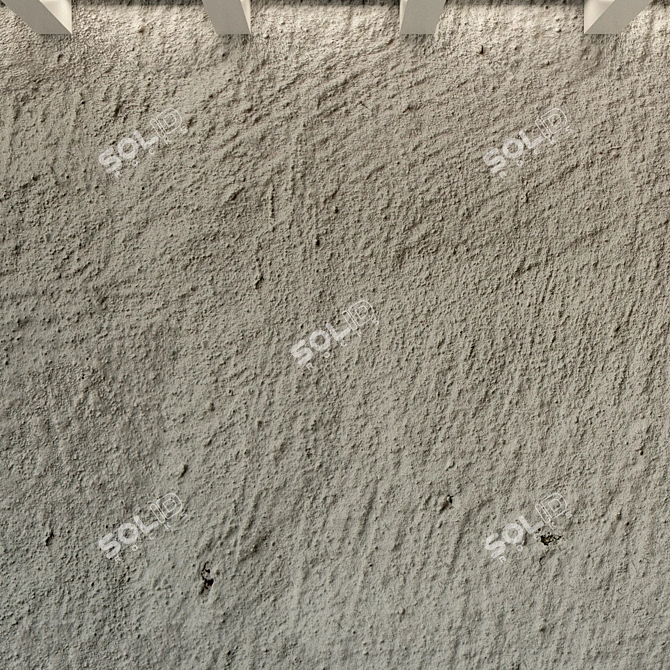 Vintage Concrete Wall Texture: Aged Material for 3D Projects 3D model image 2