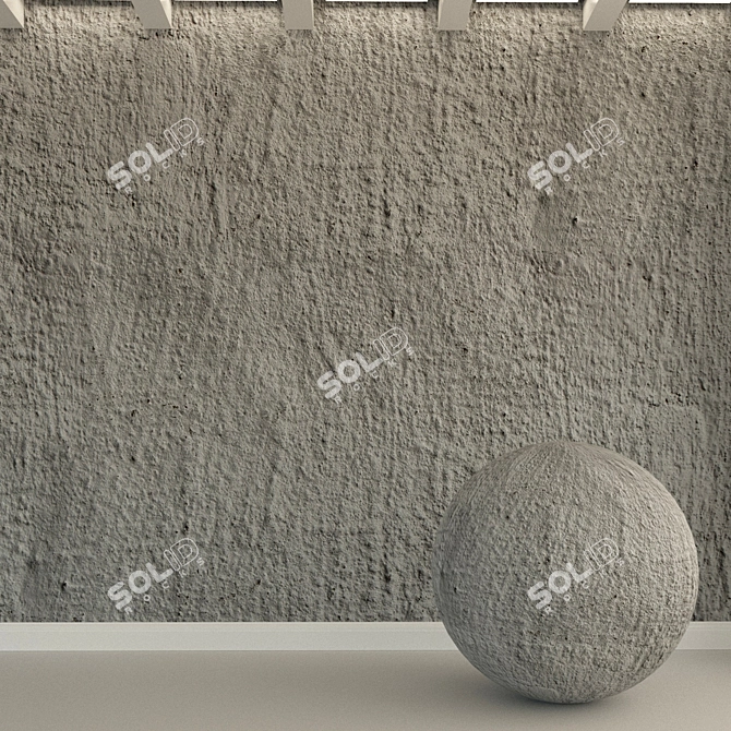 Title: Aged Concrete Wall Texture 3D model image 1