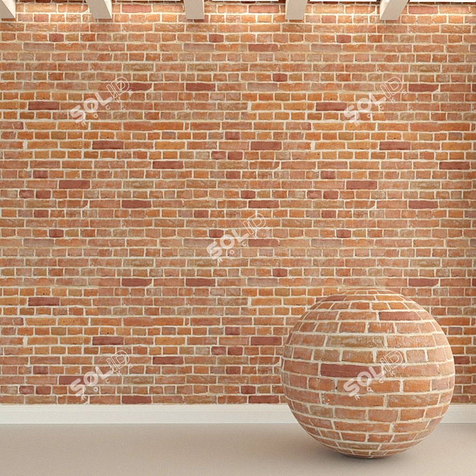 Vintage Brick Texture - High Resolution 3D model image 1