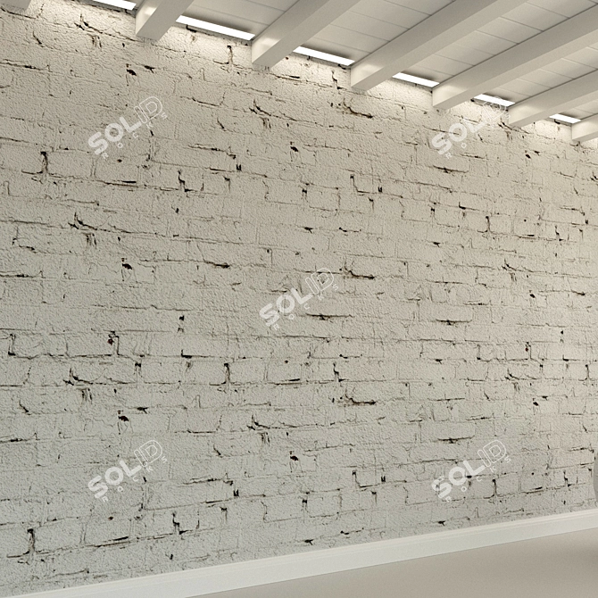 Authentic Brick Wall Texture 3D model image 2