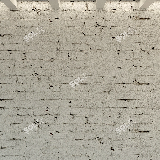 Authentic Brick Wall Texture 3D model image 3