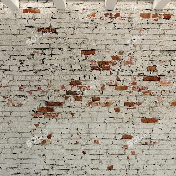Vintage Brick Wall Material 3D model image 3