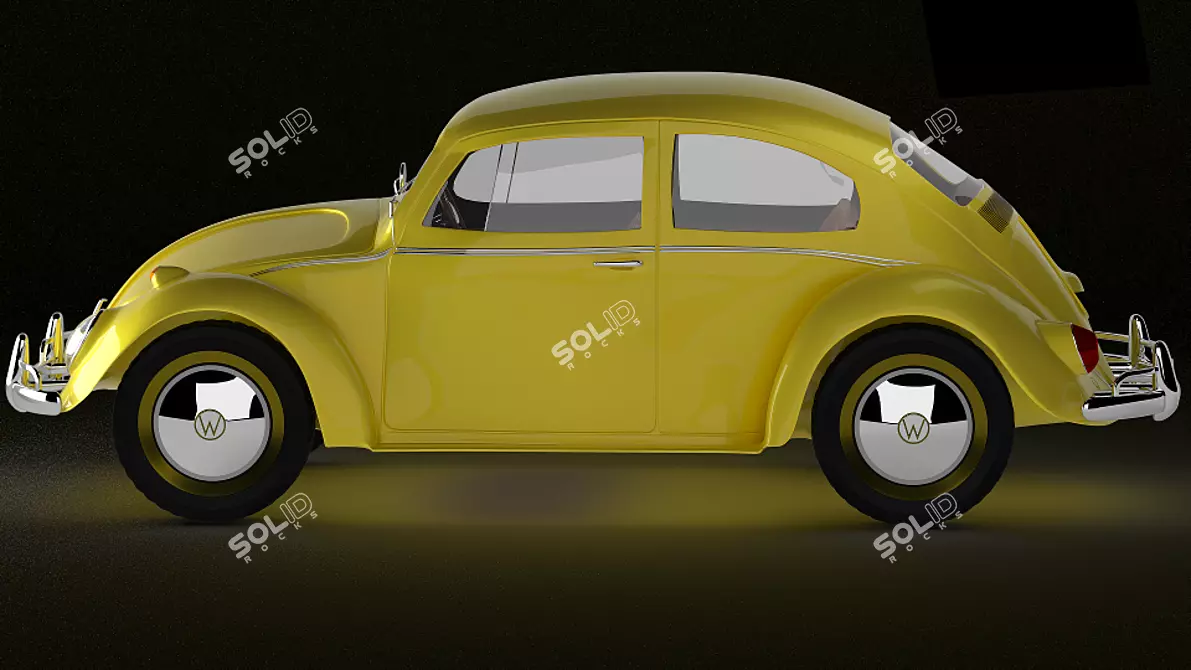 Classic VW Beetle 3D model image 1