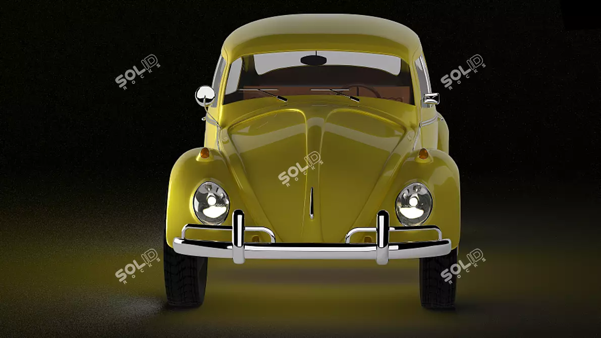 Classic VW Beetle 3D model image 2