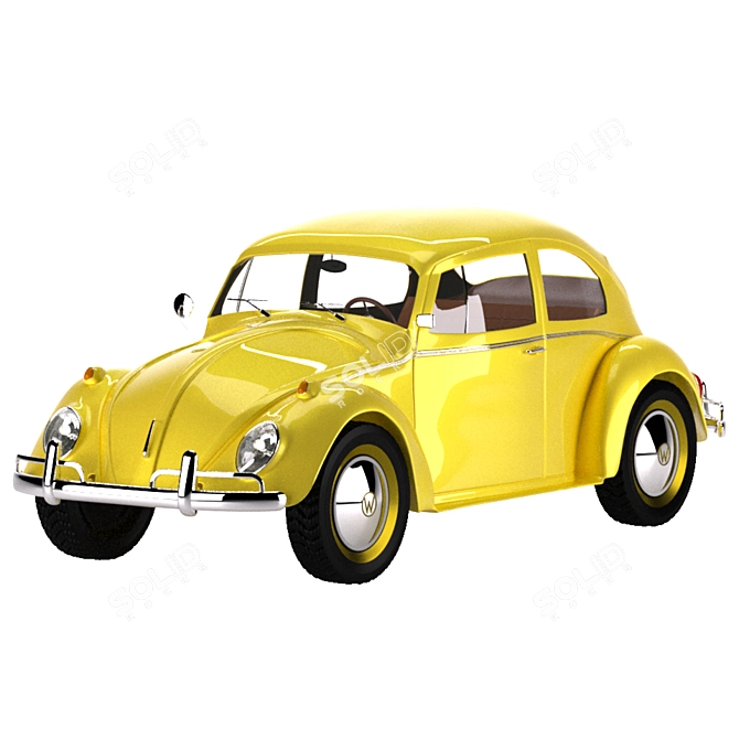 Classic VW Beetle 3D model image 5