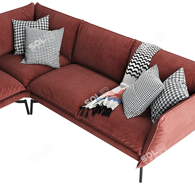 Hugo's Comfort Lux Corner Sofa 3D model image 4