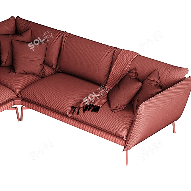 Hugo's Comfort Lux Corner Sofa 3D model image 5