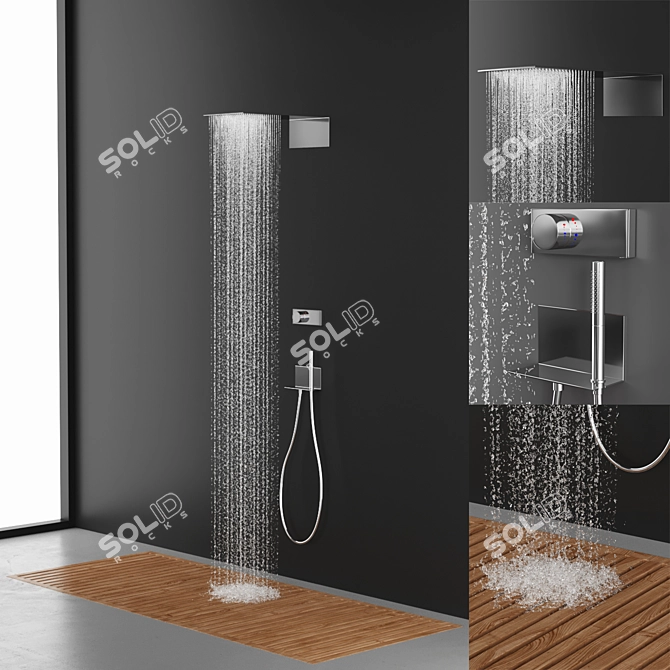 Innovative ZUP Shower: A Perfect Blend of Design and Function 3D model image 1